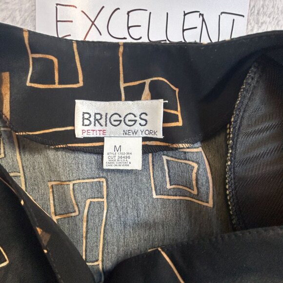 Briggs New York Petite Medium Womens Button Up Blazer Geometric & Animal Print - Picture 3 of 7